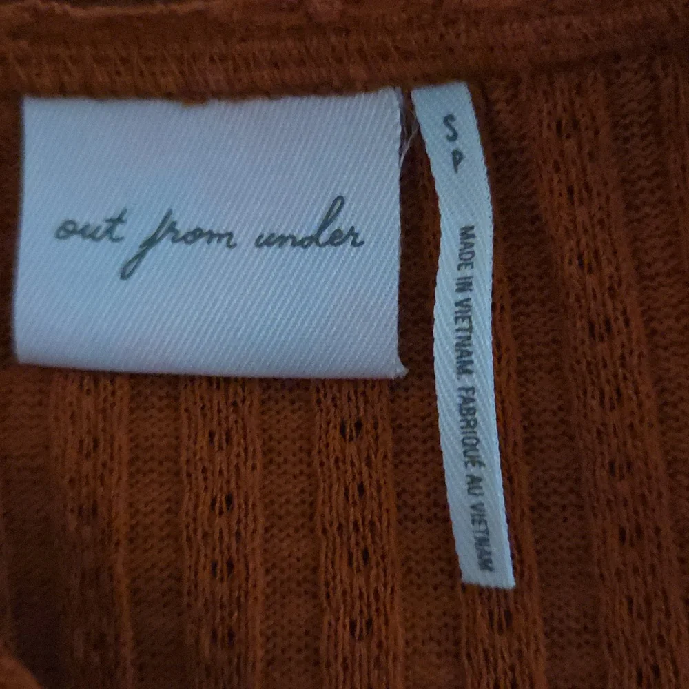 Urban Outfitters Out From Under Leilani Rust Ribbed Oversized Cardigan Y2K Style - Picture 6 of 6